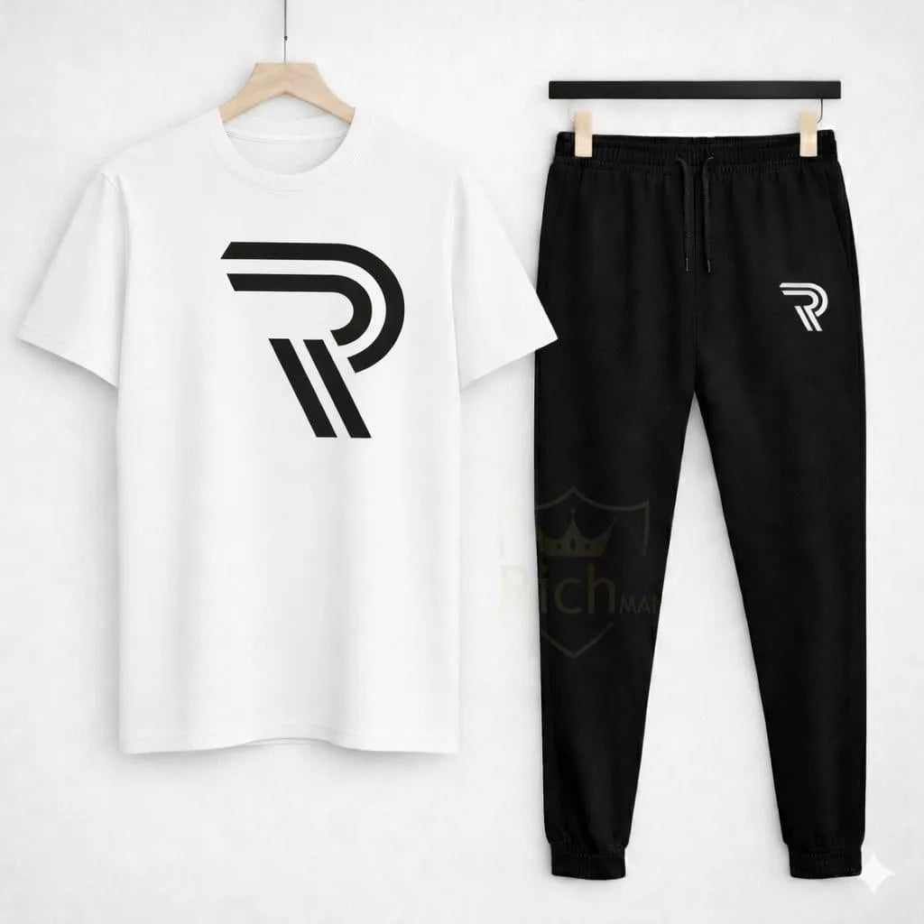 Men R-Logo White Track Suit