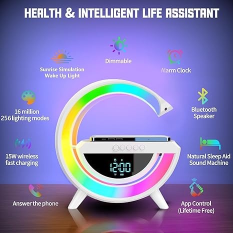 Digital Led Wireless Charger & Speaker