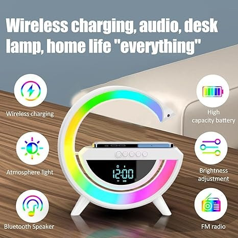 Digital Led Wireless Charger & Speaker
