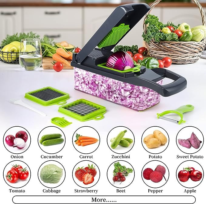 Vegetable Chopper, Cutter and Slicer
